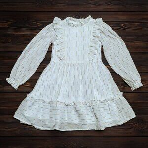 Janie and Jack White and Gold Dress Size 8